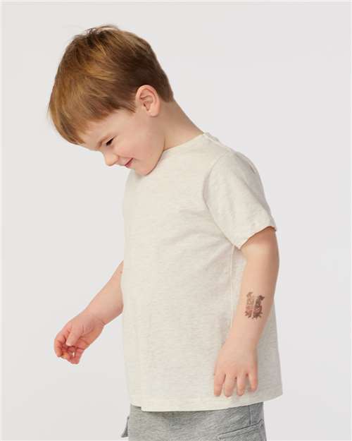 Toddler Fine Jersey T-Shirt — Soft Kids Tee [2T-5T] - Natural Heather - Side