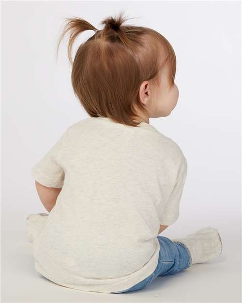 Soft Baby Tee — Short Sleeve Infant T-Shirt - Natural Heather - Back