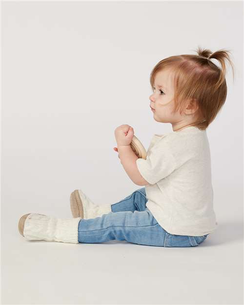 Soft Baby Tee — Short Sleeve Infant T-Shirt - Natural Heather - Side
