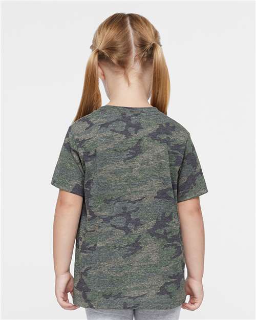 Toddler Fine Jersey T-Shirt — Soft Kids Tee [2T-5T] - Vintage Camo - Back