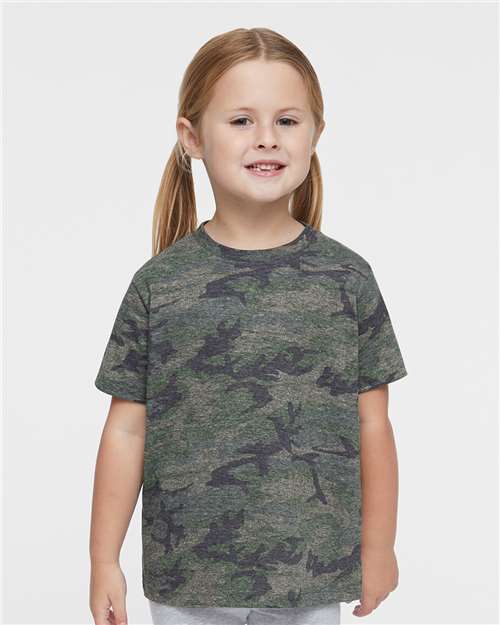 Toddler Fine Jersey T-Shirt — Soft Kids Tee [2T-5T] - Vintage Camo - Front
