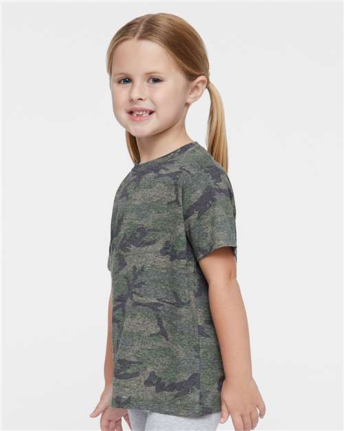 Toddler Fine Jersey T-Shirt — Soft Kids Tee [2T-5T] - Vintage Camo - Side