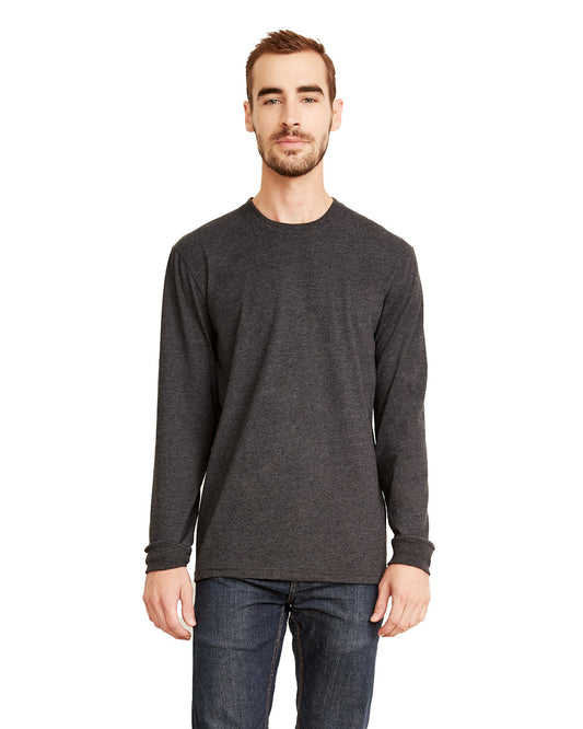 Sueded Long Sleeve T-Shirt - Heather Metal - The American Threads