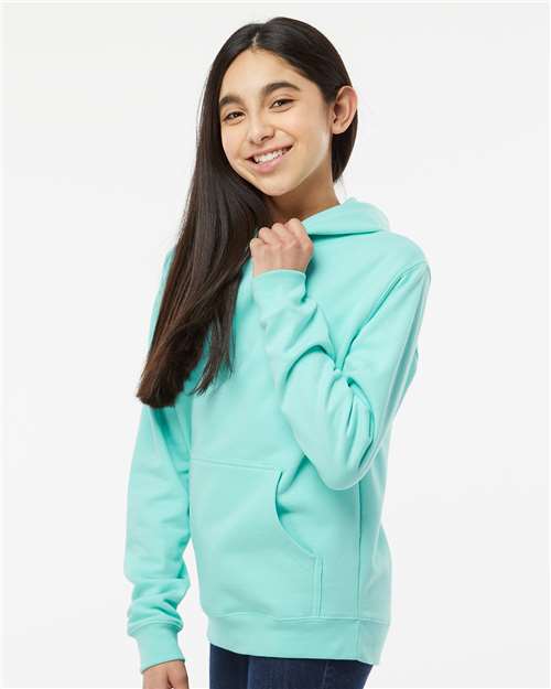Youth Midweight Hoodie — Kids Pullover Sweatshirt [XS-XL] - Mint - Side