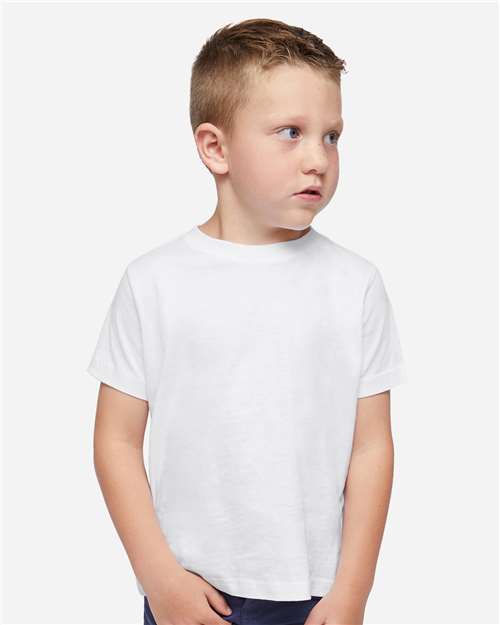 Toddler Fine Jersey T-Shirt — Soft Kids Tee [2T-5T] - Blended White - Front