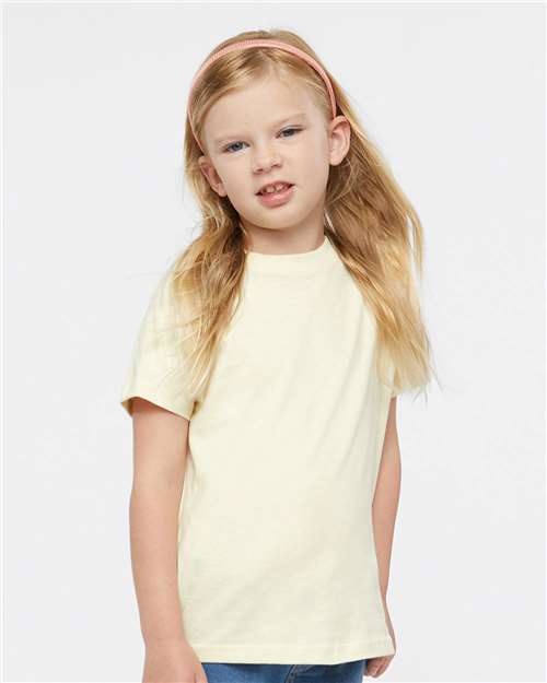 Toddler Fine Jersey T-Shirt — Soft Kids Tee [2T-5T] - Natural - Front
