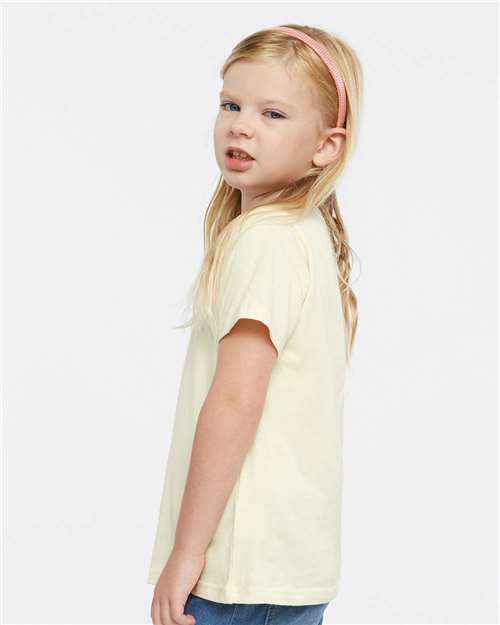 Toddler Fine Jersey T-Shirt — Soft Kids Tee [2T-5T] - Natural - Side