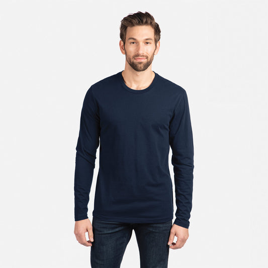 Cotton Long Sleeve T-Shirt - Midnight Navy - The American Threads