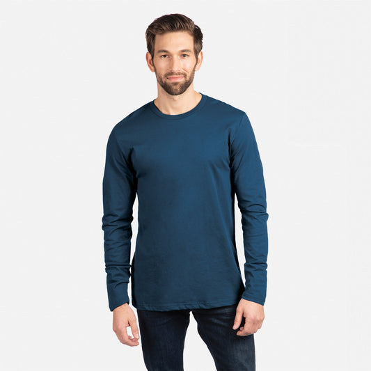 Cotton Long Sleeve T-Shirt - Cool Blue - The American Threads