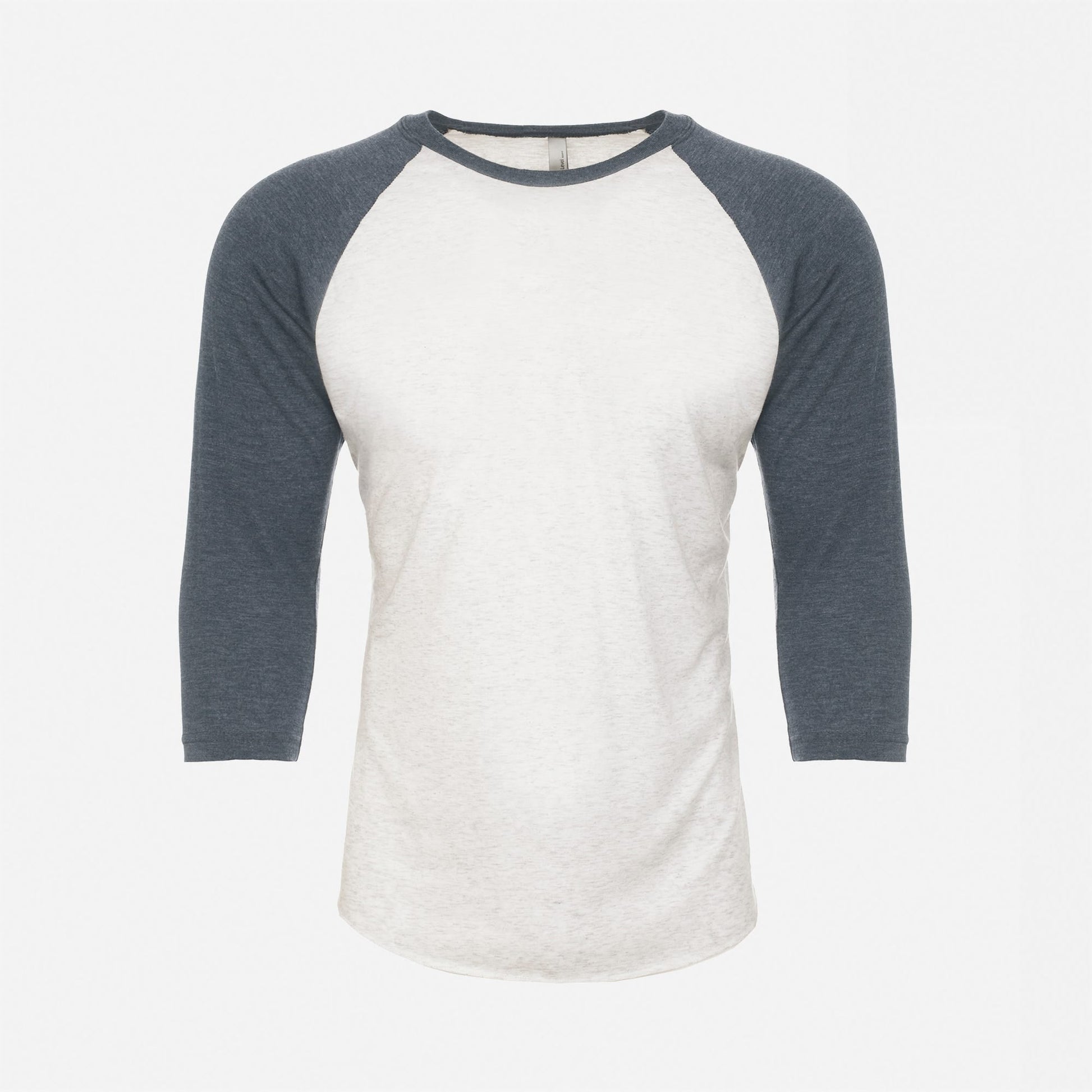 Tri-Blend 3/4 Raglan T-Shirt - Indigo / Heather White - The American Threads