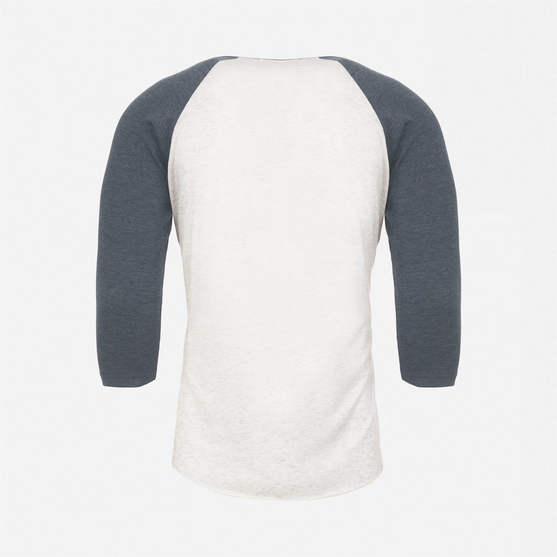 Tri-Blend 3/4 Raglan T-Shirt - Indigo / Heather White - The American Threads