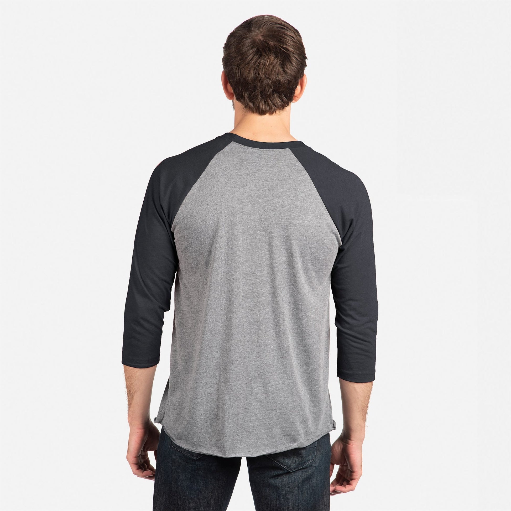 Tri-Blend 3/4 Raglan T-Shirt - Vintage Navy / Premium Heather - The American Threads