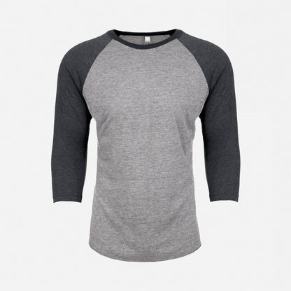 Tri-Blend 3/4 Raglan T-Shirt - Vintage Navy / Premium Heather - The American Threads