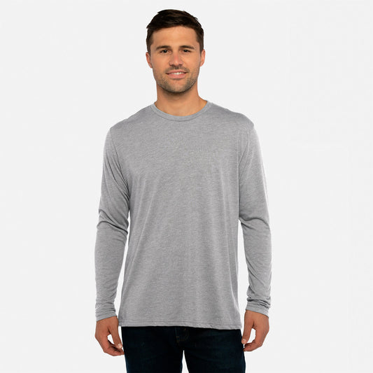 Tri-Blend Long Sleeve T-Shirt - Premium Heather - The American Threads