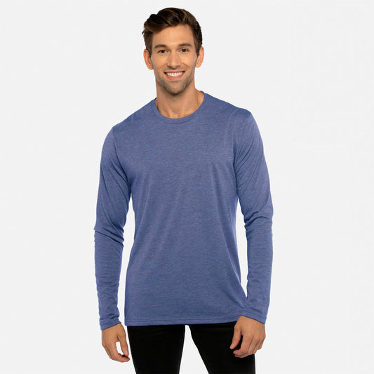 Tri-Blend Long Sleeve T-Shirt - Vintage Royal - The American Threads
