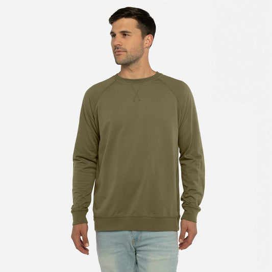 Laguna Raglan Sweatshirt - Military Green - The American Threads
