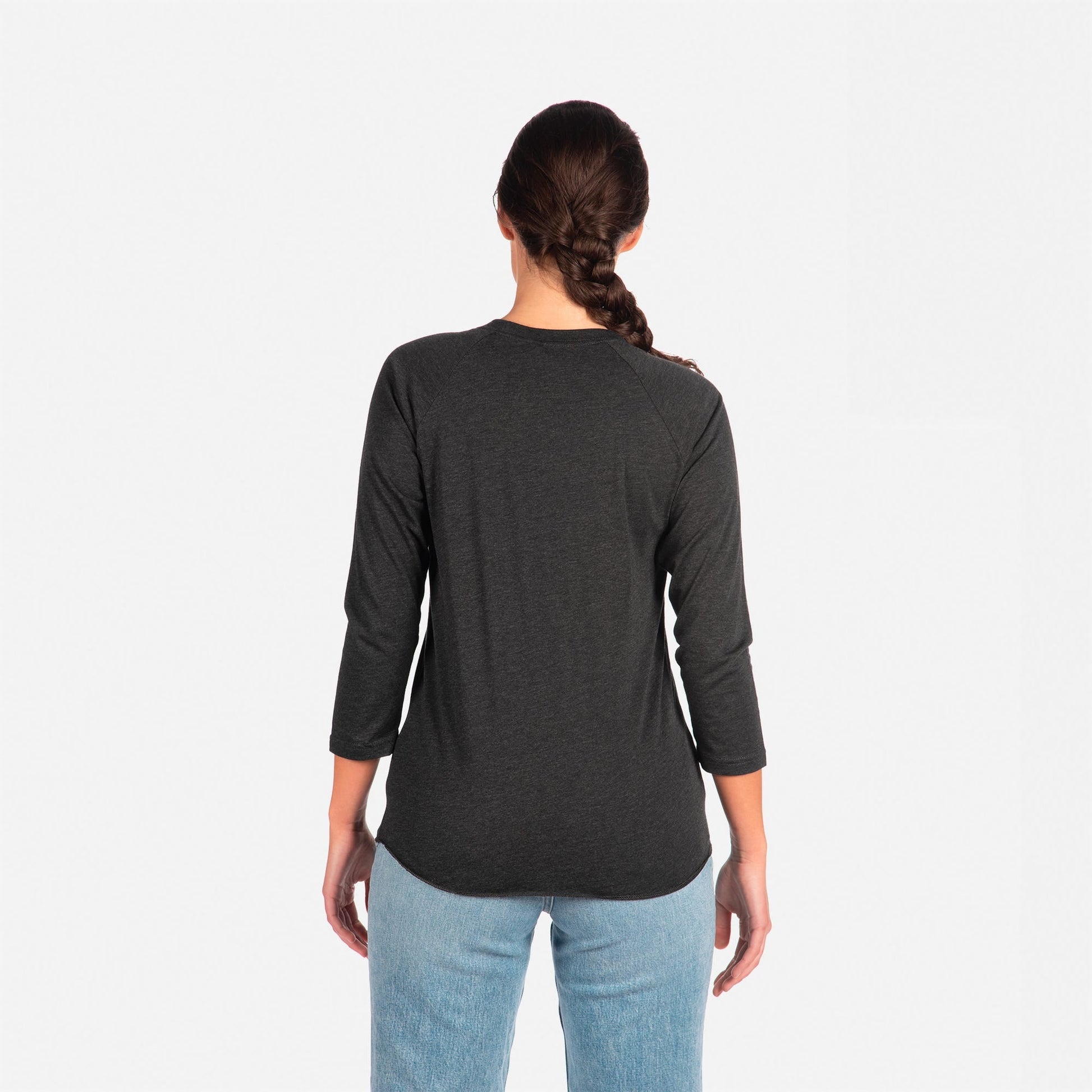 Tri-Blend 3/4 Raglan T-Shirt - Vintage Black / Vintage Black - The American Threads