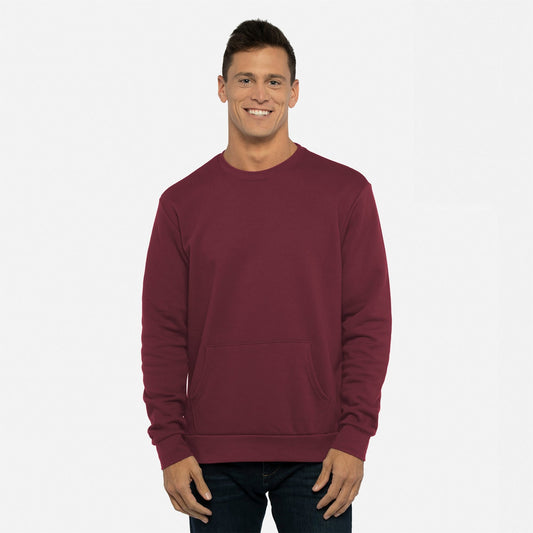 Santa Barbara Pocket Sweatshirt - Maroon - The American Threads