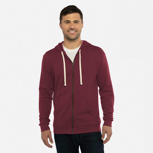 Santa Barbara Full Zip Hoodie - Maroon - The American Threads