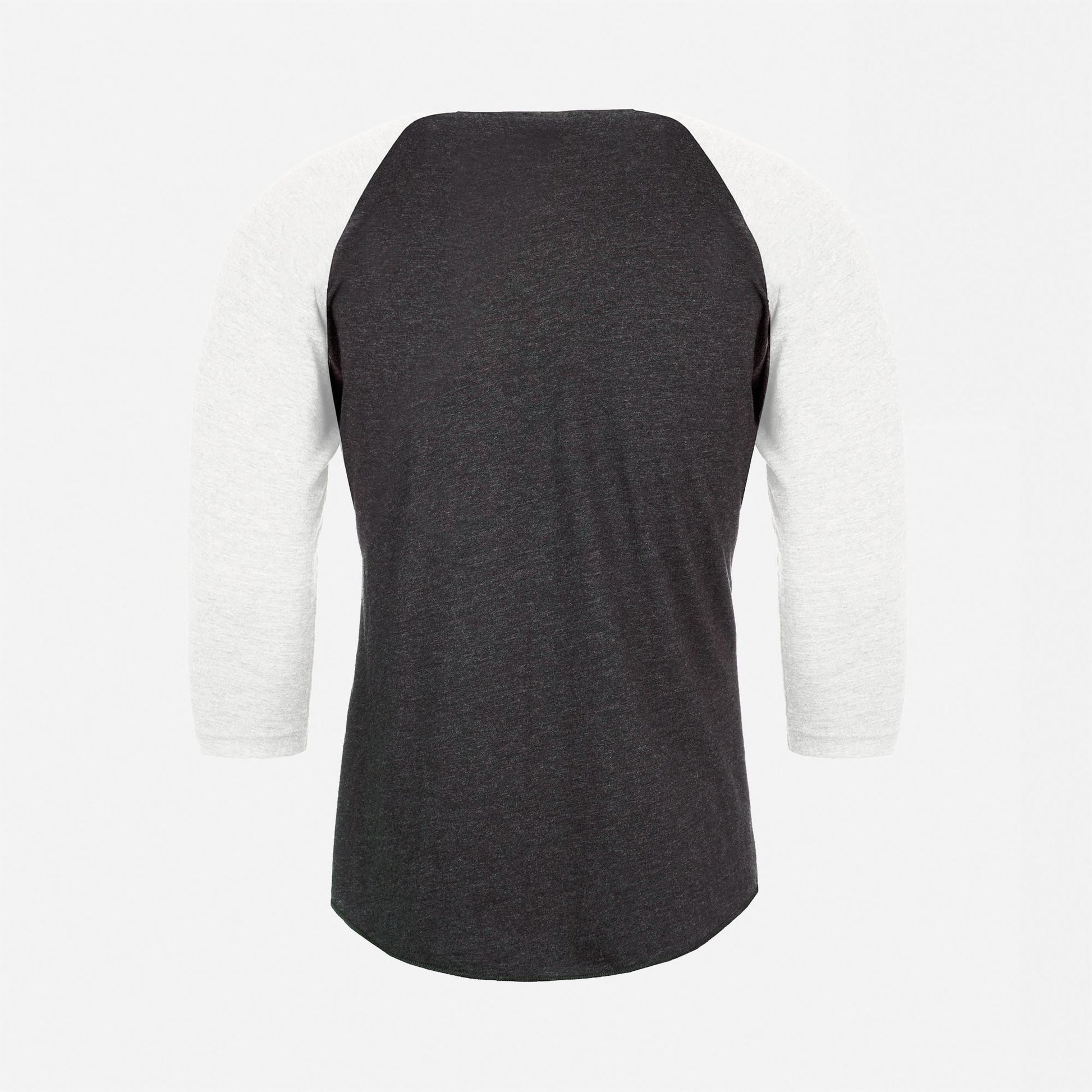 Tri-Blend 3/4 Raglan T-Shirt - Heather White / Vintage Black - The American Threads