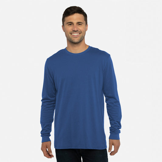 Sueded Long Sleeve T-Shirt - Royal - The American Threads