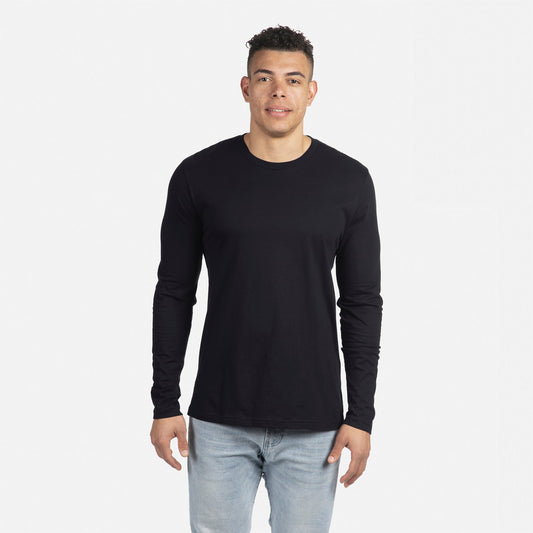 Cotton Long Sleeve T-Shirt - Black - The American Threads