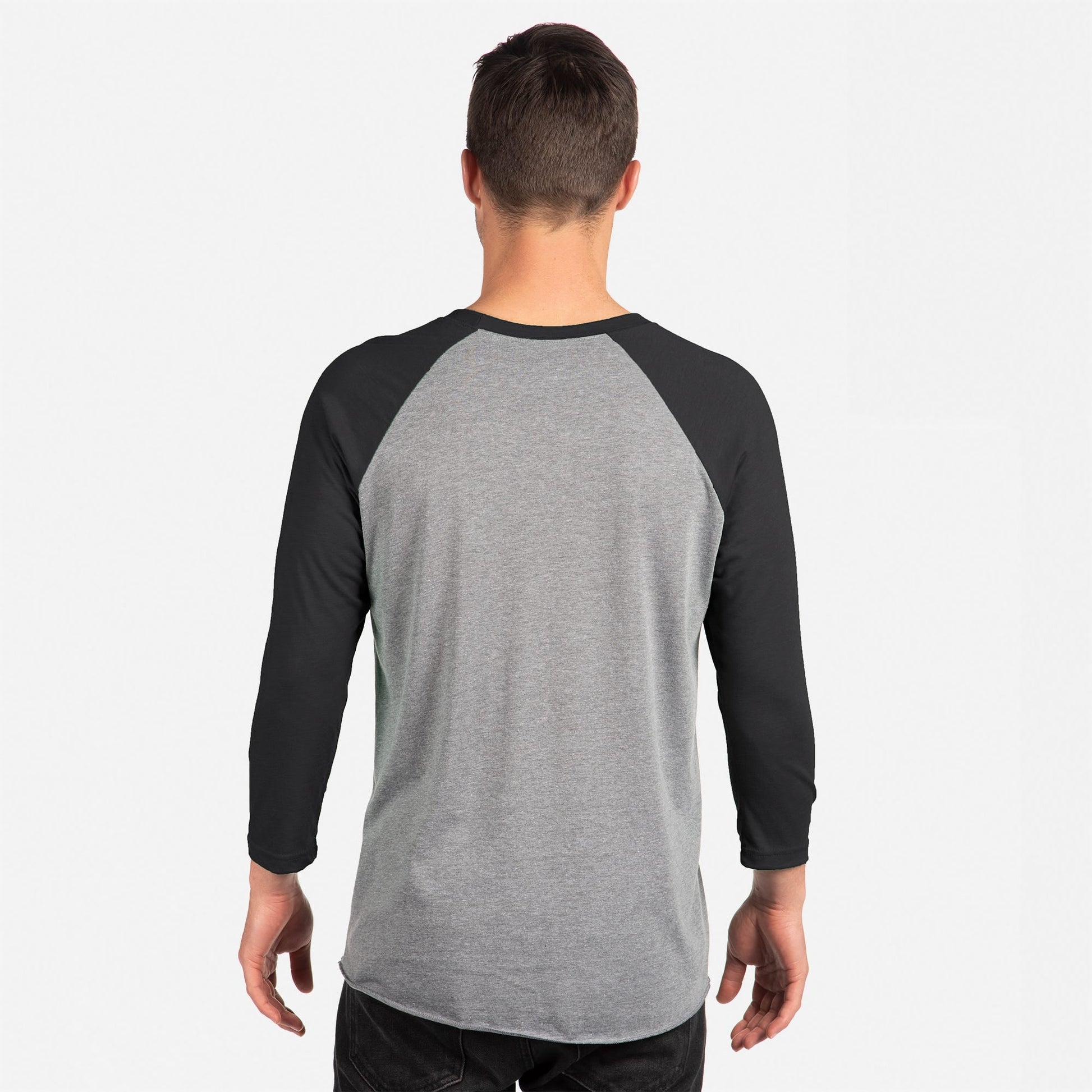 Tri-Blend 3/4 Raglan T-Shirt - Vintage Black / Premium Heather - The American Threads