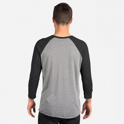 Tri-Blend 3/4 Raglan T-Shirt - Vintage Black / Premium Heather - The American Threads
