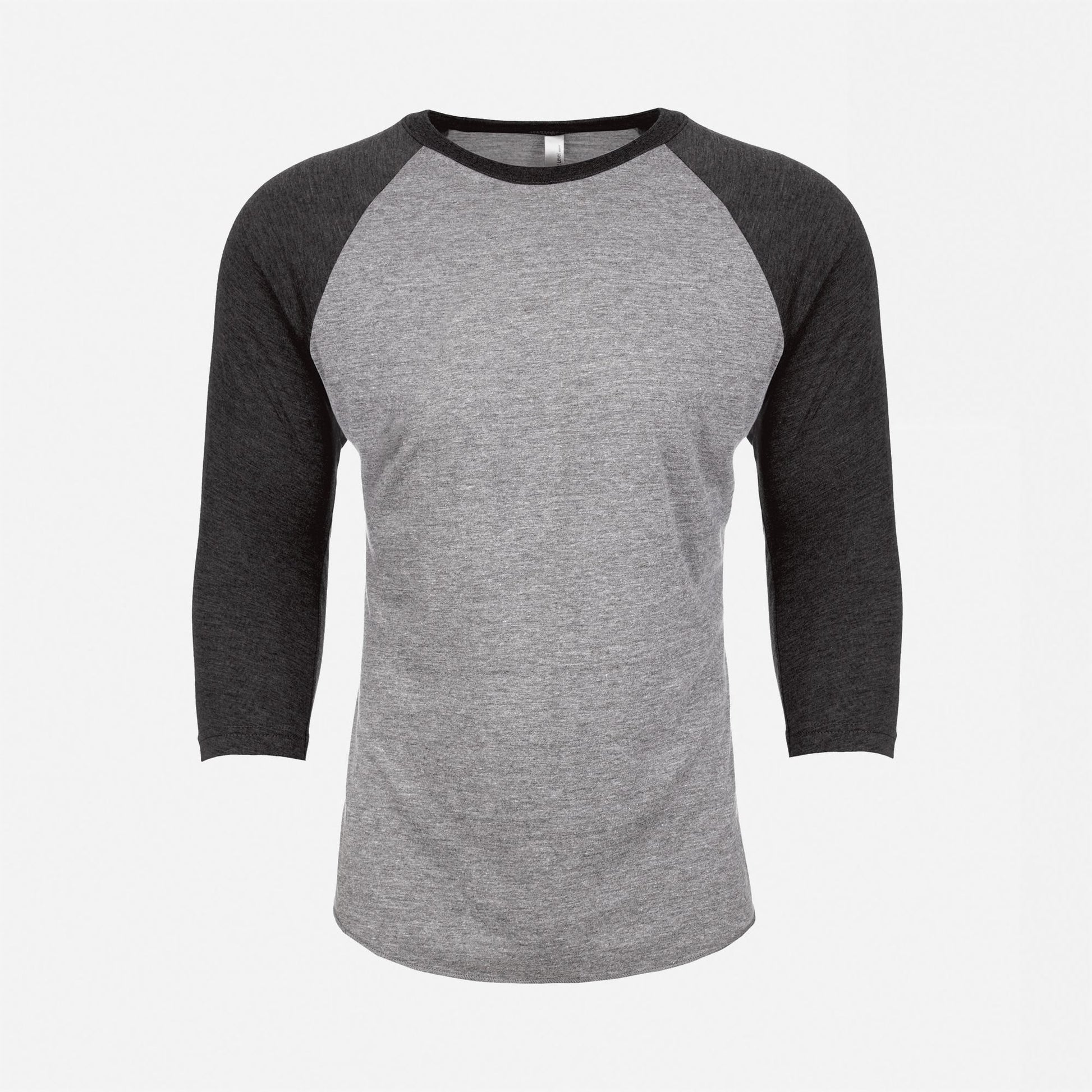 Tri-Blend 3/4 Raglan T-Shirt - Vintage Black / Premium Heather - The American Threads