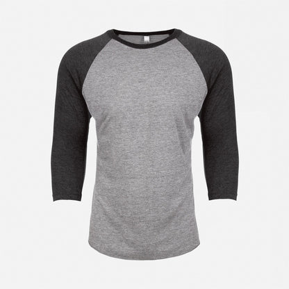 Tri-Blend 3/4 Raglan T-Shirt - Vintage Black / Premium Heather - The American Threads