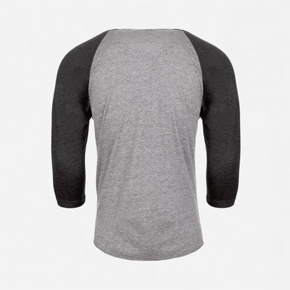 Tri-Blend 3/4 Raglan T-Shirt - Vintage Black / Premium Heather - The American Threads