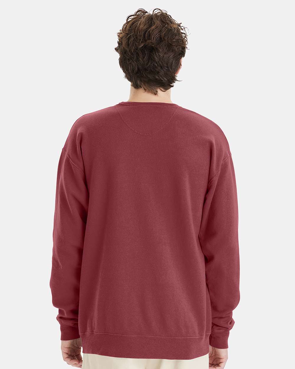 Unisex Garment-Dyed Crewneck Sweatshirt - Cayenne - M