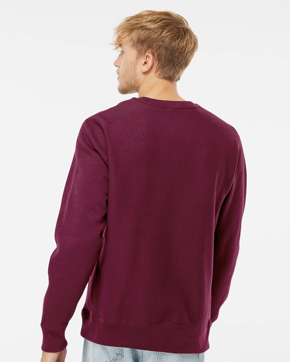 Men's Premium Heavyweight Crewneck Sweatshirt - Maroon - L