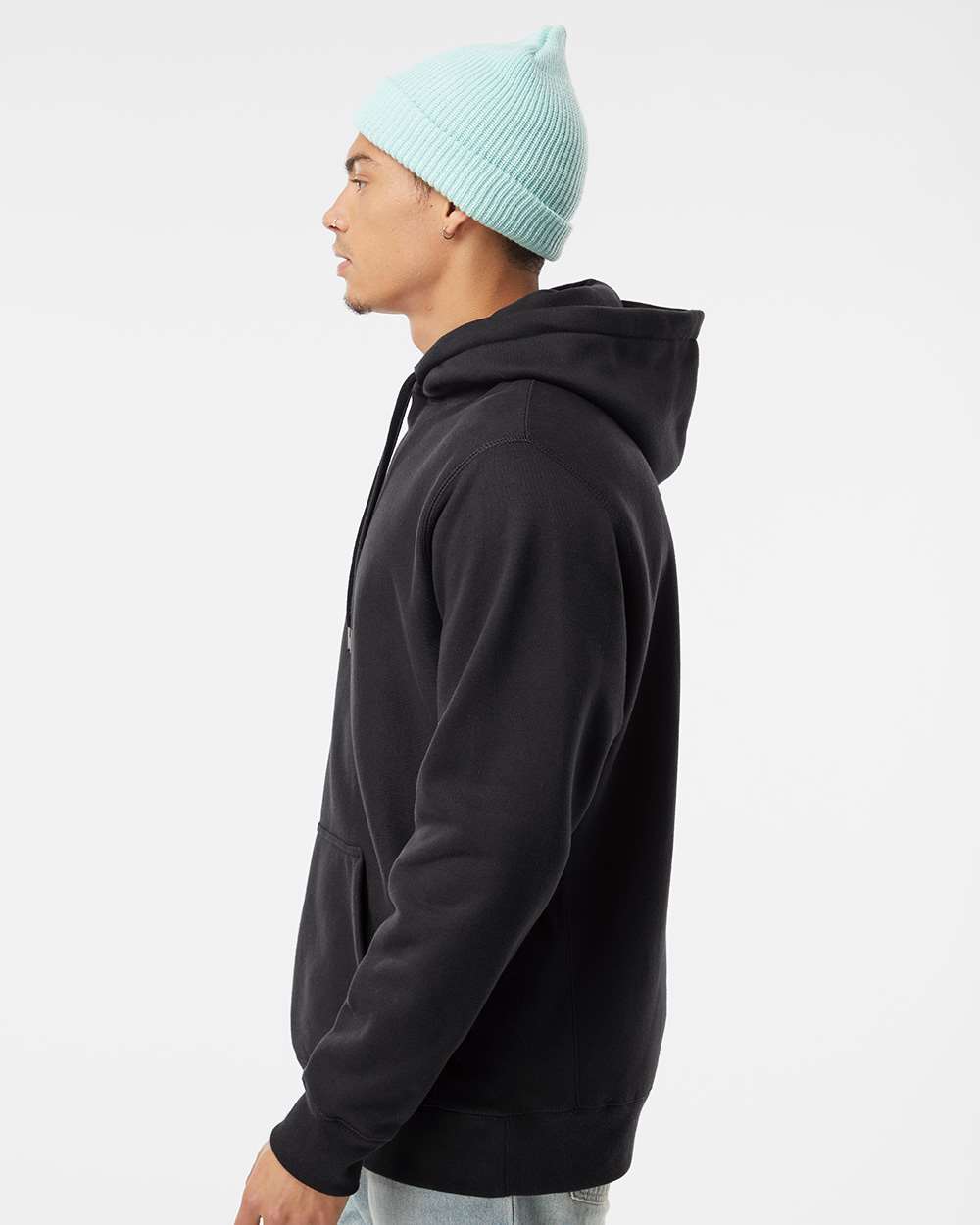 Unisex Legend Heavyweight Cross-Grain Hooded Sweatshirt - Black - S