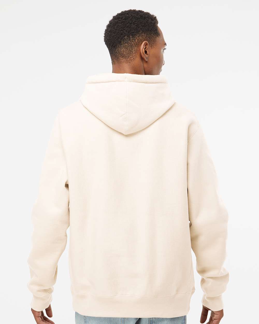 Unisex Legend Heavyweight Cross-Grain Hooded Sweatshirt - Bone - M