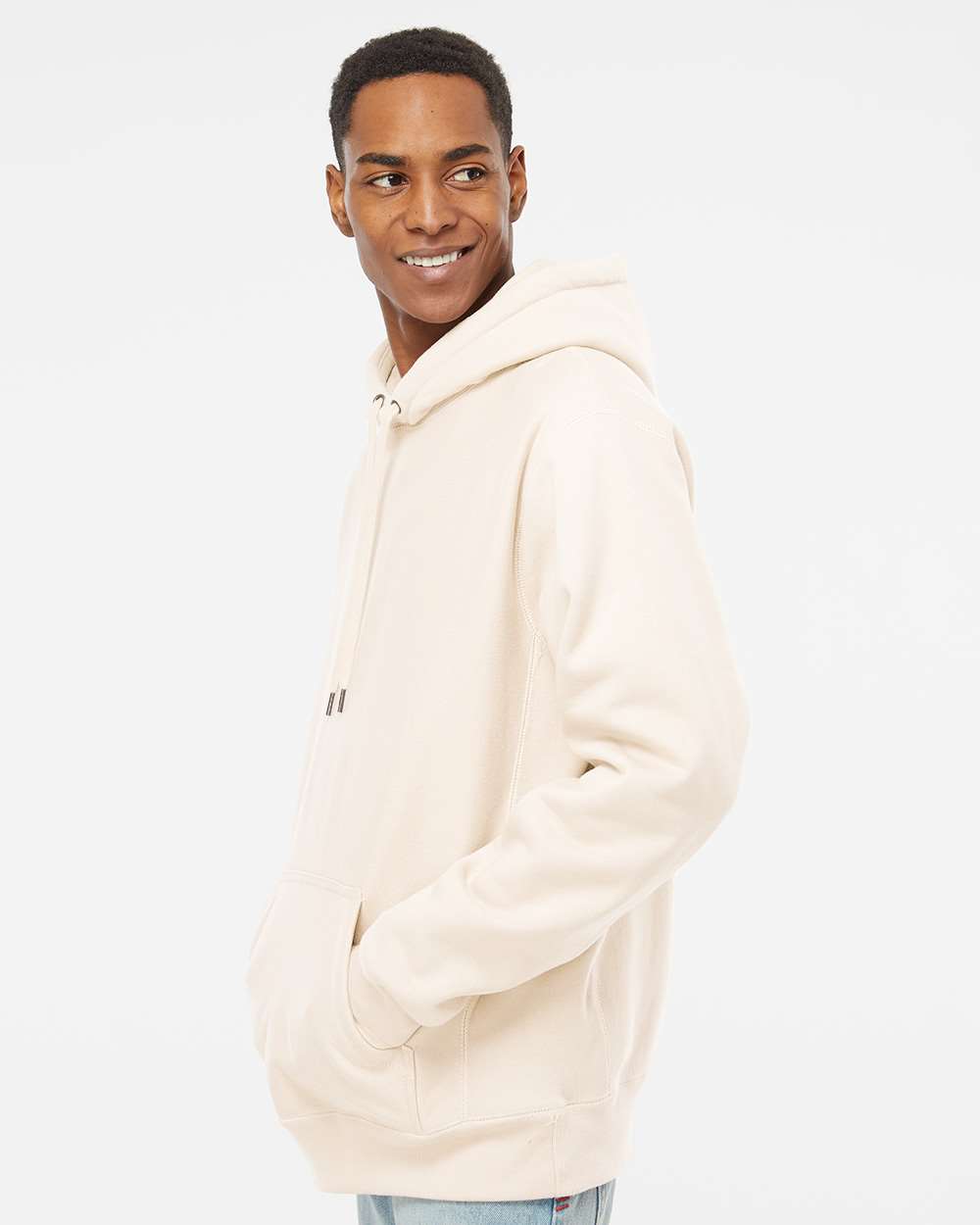 Unisex Legend Heavyweight Cross-Grain Hooded Sweatshirt - Bone - S