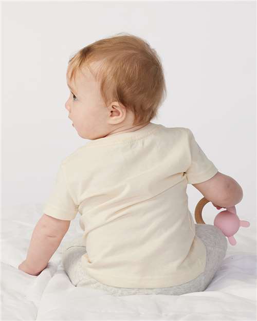 Soft Baby Tee — Short Sleeve Infant T-Shirt - Natural - Back