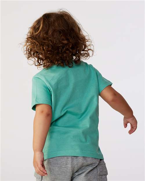 Toddler Fine Jersey T-Shirt — Soft Kids Tee [2T-5T] - Saltwater - Back