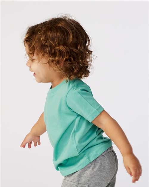 Toddler Fine Jersey T-Shirt — Soft Kids Tee [2T-5T] - Saltwater - Side