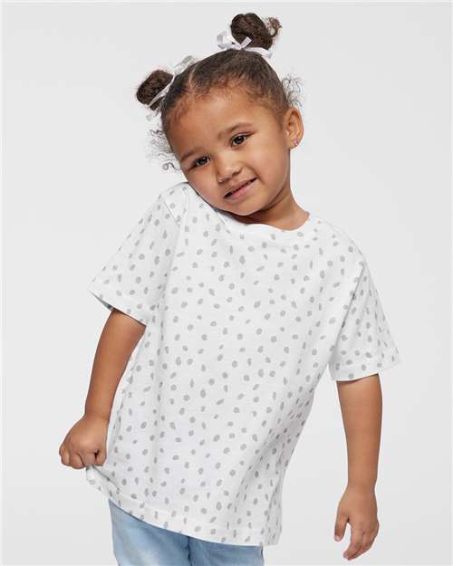 Toddler Fine Jersey T-Shirt — Soft Kids Tee [2T-5T] - White Spot - Front