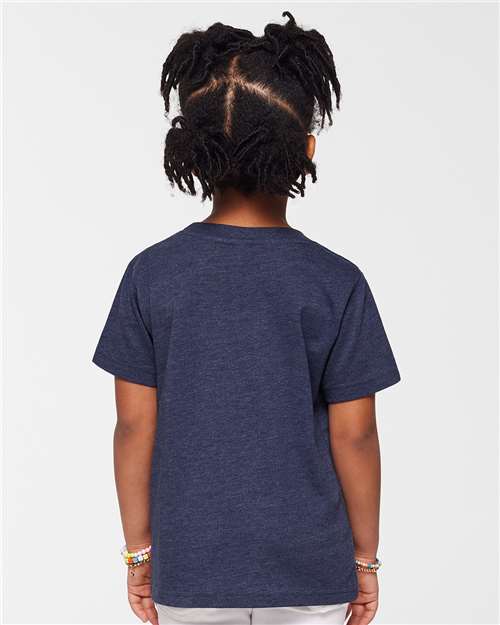 Toddler Fine Jersey T-Shirt — Soft Kids Tee [2T-5T] - Vintage True Navy - Back