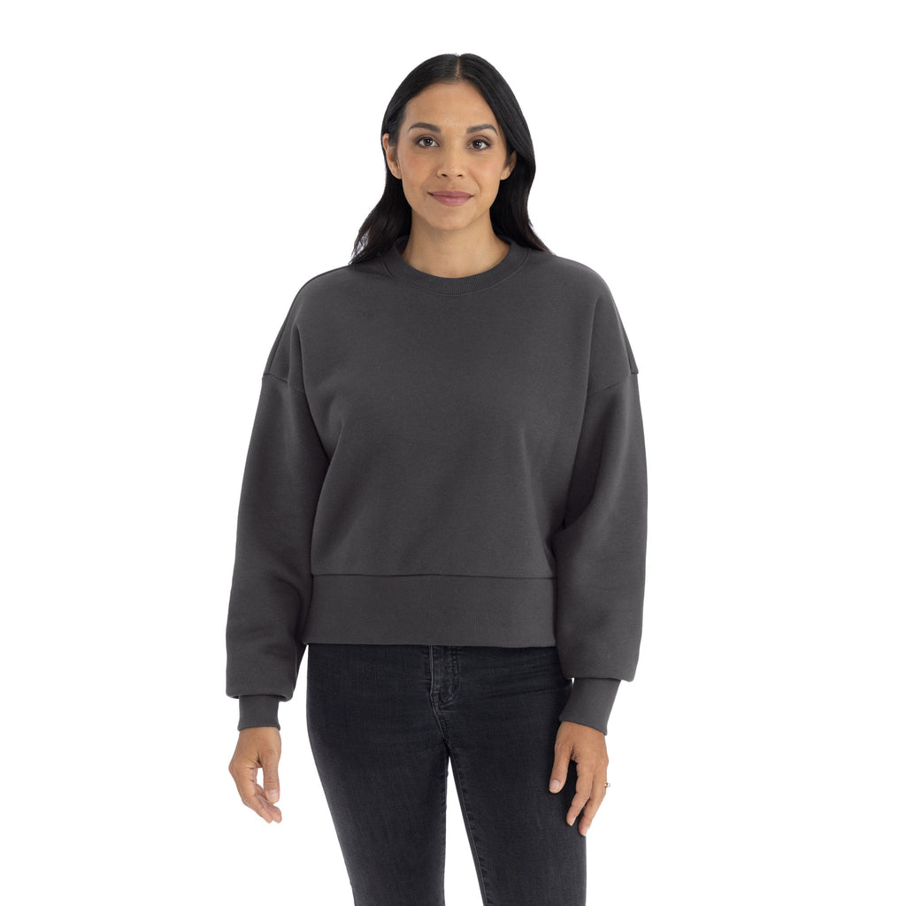 Women's Heavyweight Sweatshirt - Graphite Black - The American Threads