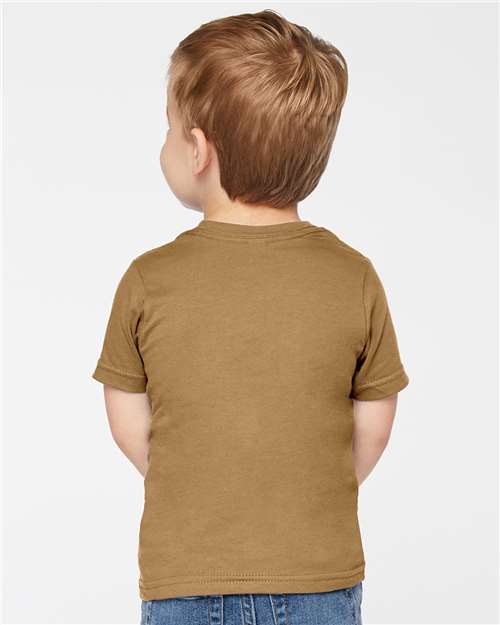 Toddler Fine Jersey T-Shirt — Soft Kids Tee [2T-5T] - Coyote Brown - Back