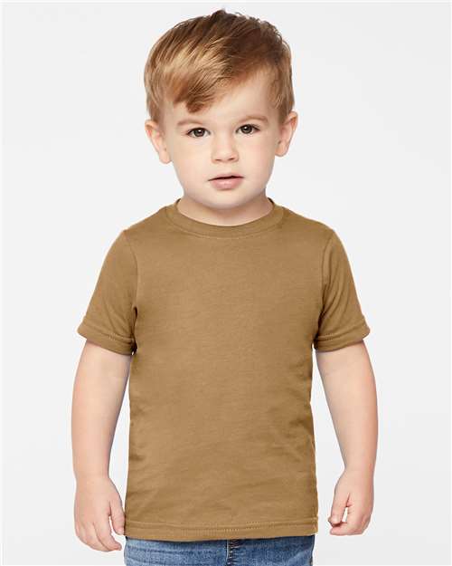 Toddler Fine Jersey T-Shirt — Soft Kids Tee [2T-5T] - Coyote Brown - Front