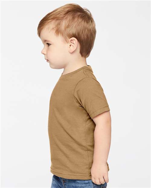 Toddler Fine Jersey T-Shirt — Soft Kids Tee [2T-5T] - Coyote Brown - Side