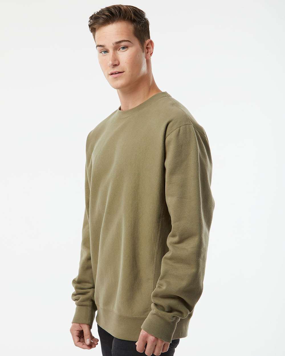 Men's Premium Heavyweight Crewneck Sweatshirt - Olive - M