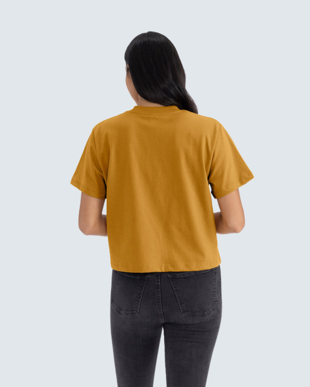 Women's Heavyweight High-Waist Boxy Tee - Antique Gold