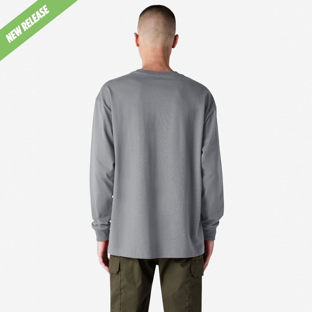 Heavyweight Long Sleeve Pocket Tee – Gravel - L