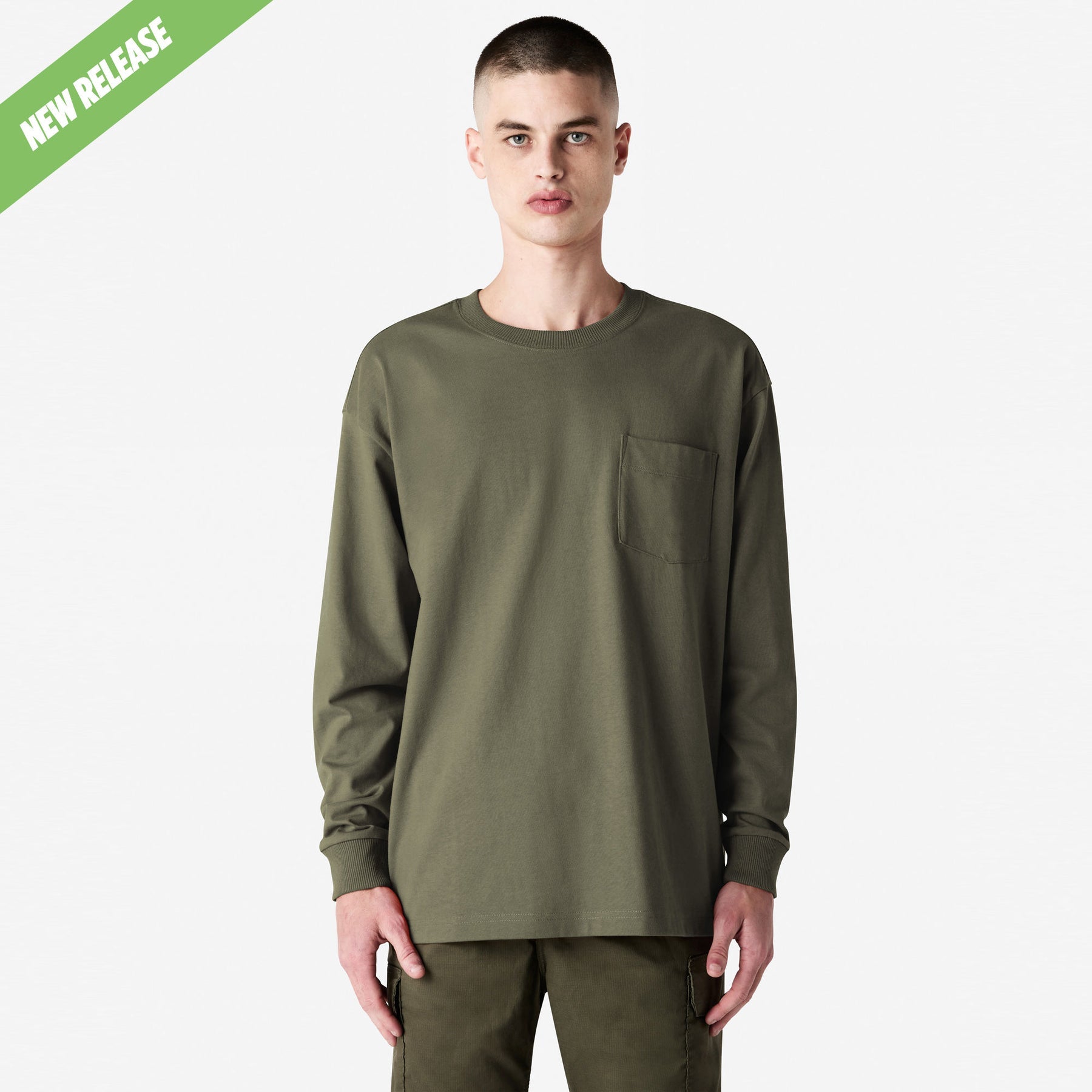 Heavyweight Long Sleeve Pocket Tee – Lieutenant - S