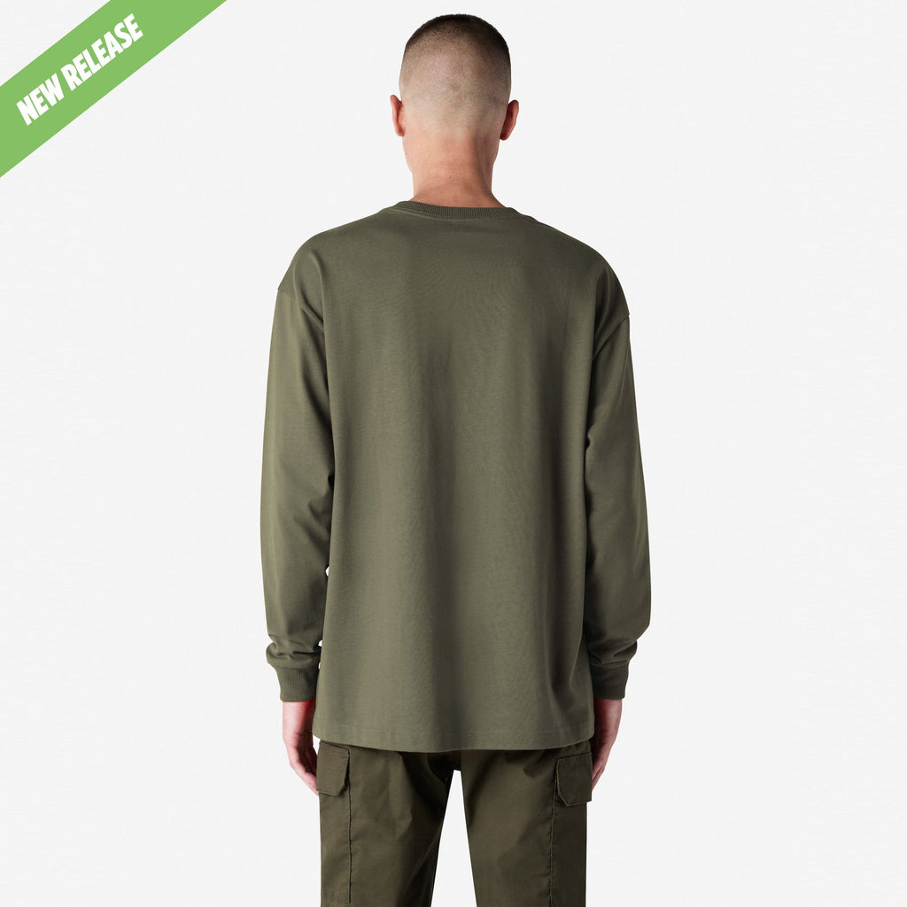 Heavyweight Long Sleeve Pocket Tee – Lieutenant - L